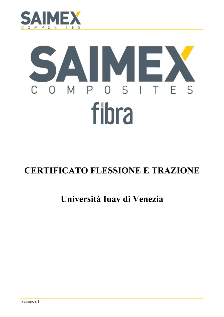 Certificato trazione e flessione
